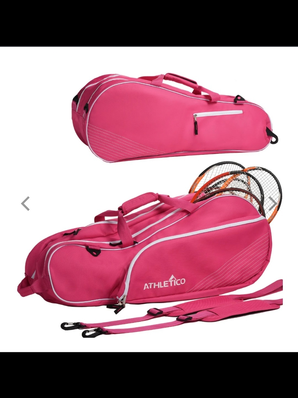 Athletico Pink Women's Tennis Racket Bag - Stylish Travel Case